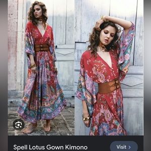 SAWP DO NOT BUY Spell Lotus Kimono dress